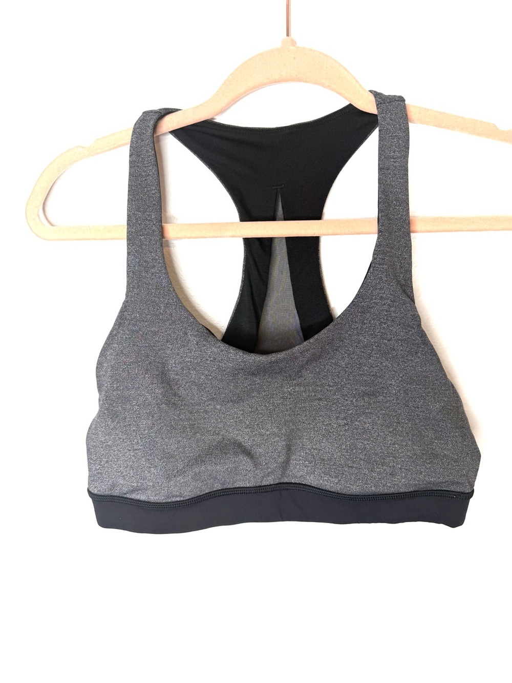 Lululemon Heathered Gray Racerback Sports Bra Size 10